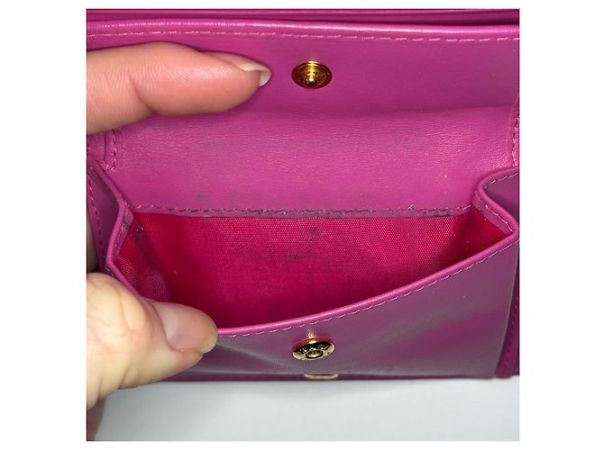 Prada Cartera Saffiano Bow Bi-fold - Magenta Rosa - vista 5