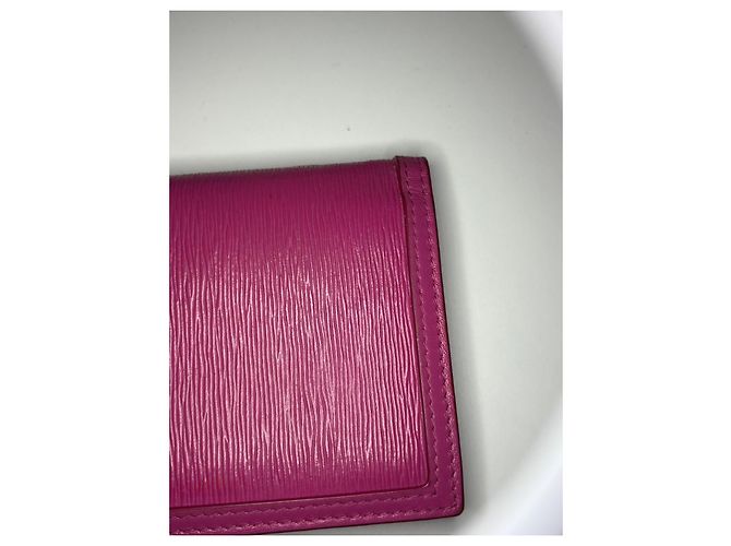 Prada Cartera Saffiano Bow Bi-fold - Magenta Rosa - vista 10