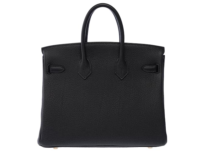 Hermès Borsa HERMES Birkin 25 in Pelle Nera - 103870 Nero - vista 4