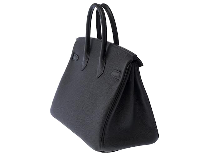 Hermès Borsa HERMES Birkin 25 in Pelle Nera - 103870 Nero - vista 6