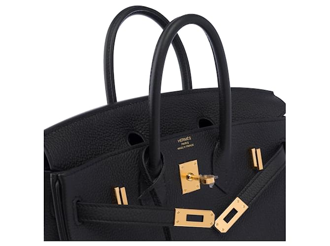 Hermès Borsa HERMES Birkin 25 in Pelle Nera - 103870 Nero - vista 7