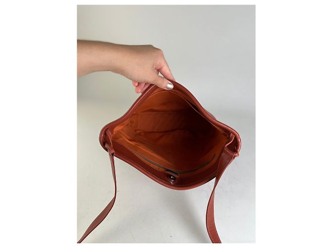 Vintage Issey Miyake Leder Tote Bag Rust Rot - Ansicht 13