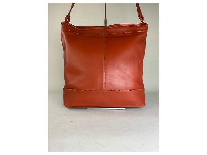 Vintage Issey Miyake Leder Tote Bag Rust Rot - Ansicht 14