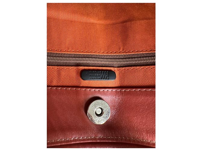 Vintage Issey Miyake Leder Tote Bag Rust Rot - Ansicht 3
