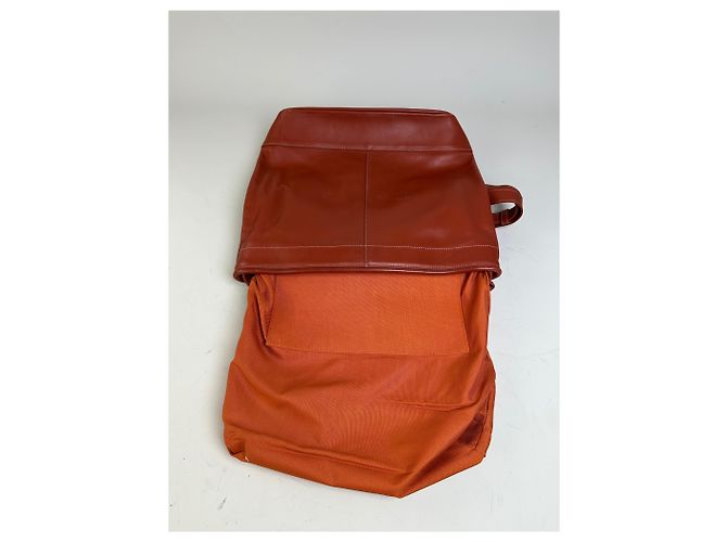Vintage Issey Miyake Leder Tote Bag Rust Rot - Ansicht 5
