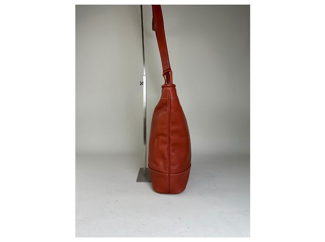Vintage Issey Miyake Leder Tote Bag Rust Rot - Ansicht 6