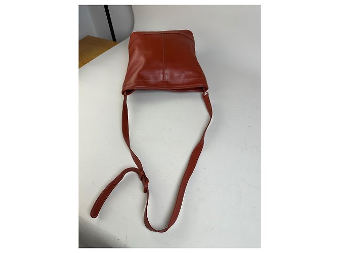 Vintage Issey Miyake Leder Tote Bag Rust Rot - Ansicht 8