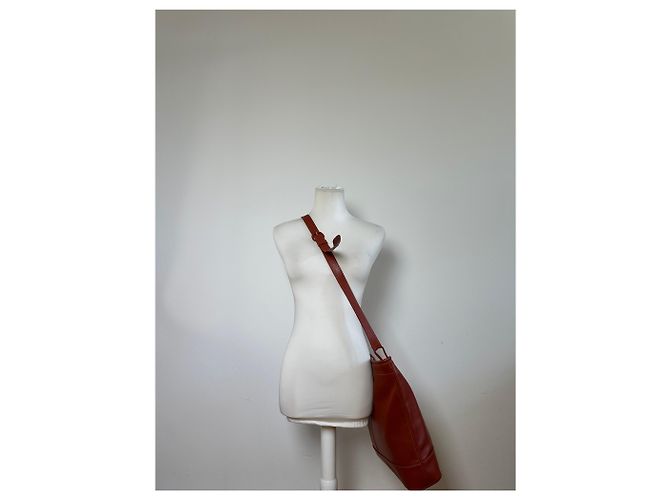 Vintage Issey Miyake Leder Tote Bag Rust Rot - Ansicht 9