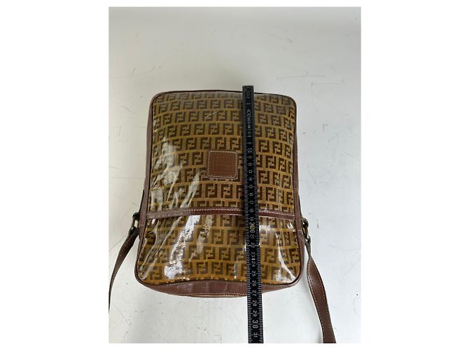 Vintage Fendi FF Monogram Canvas Schultertasche Brown Tan - Ansicht 10