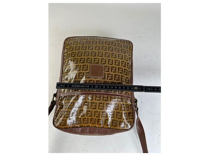 Vintage Fendi FF Monogram Canvas Schultertasche Brown Tan - Ansicht 11