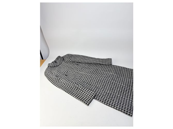 Chloé Vintage Chloe Kleid aus Wollmischung Hahnentritt Schwarz Weiß - Ansicht 4