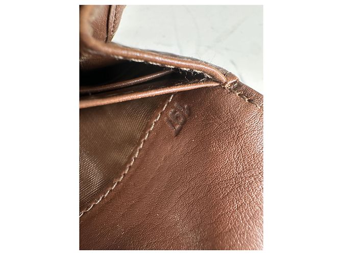 Vintage Miu Miu Crocodile-Embossed Leather Wallet Tan Camel - view 8