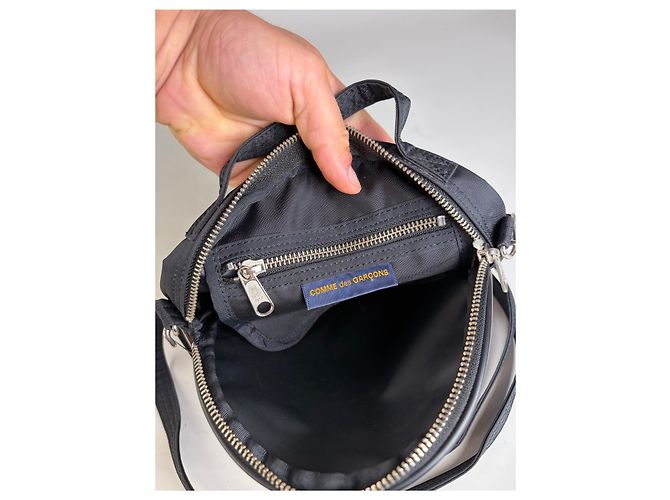 Vintage Comme Des Garcons TINY BAG Nylon Crossbody Schwarz - Ansicht 4