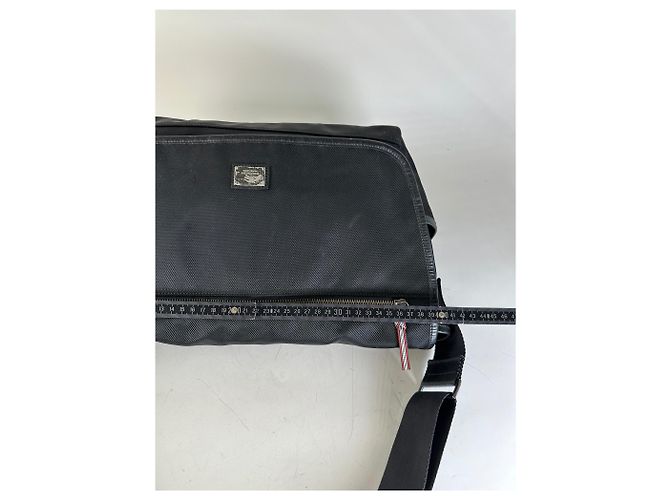 Vintage Burberry Nylon Schultertasche Schwarz Silber - Ansicht 10