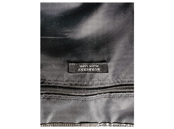 Vintage Burberry Nylon Schultertasche Schwarz Silber - Ansicht 5