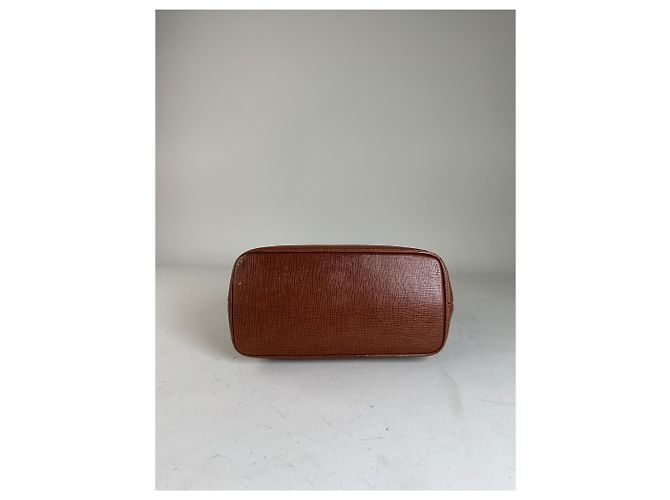 Vintage Courreges Schultertasche aus strukturiertem Leder Rust Gold Rot - Ansicht 10
