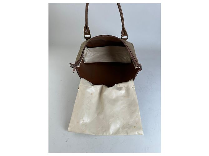 Vintage Givenchy 4G Logo Canvas Tote Beige Brown Gold - Ansicht 3