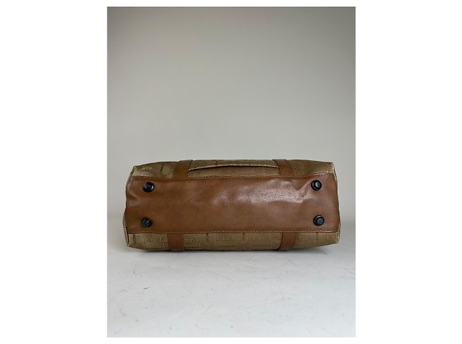Vintage Givenchy 4G Logo Canvas Tote Beige Brown Gold - Ansicht 7