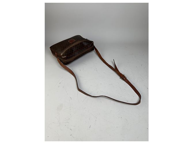 Céline Vintage Celine Monogram Canvas Schultertasche Brown Tan Braun - Ansicht 10