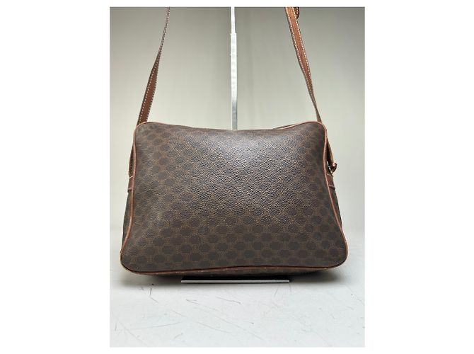 Céline Vintage Celine Monogram Canvas Schultertasche Brown Tan Braun - Ansicht 15