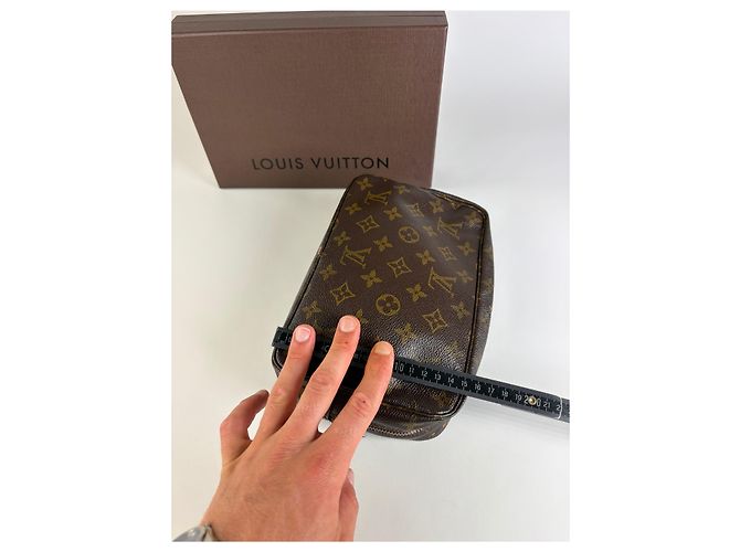 Vintage Louis Vuitton Monogram Canvas Kosmetiktasche Brown Gold Braun - Ansicht 11