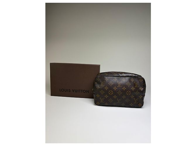 Vintage Louis Vuitton Monogram Canvas Kosmetiktasche Brown Gold Braun - Ansicht 13