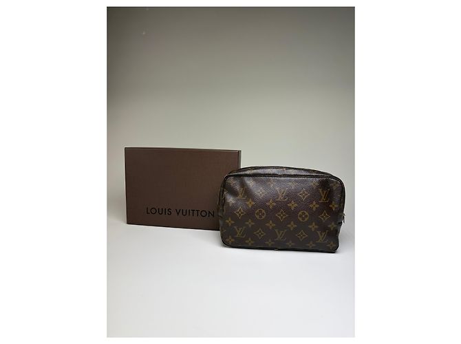 Vintage Louis Vuitton Monogram Canvas Kosmetiktasche Brown Gold Braun - Ansicht 2