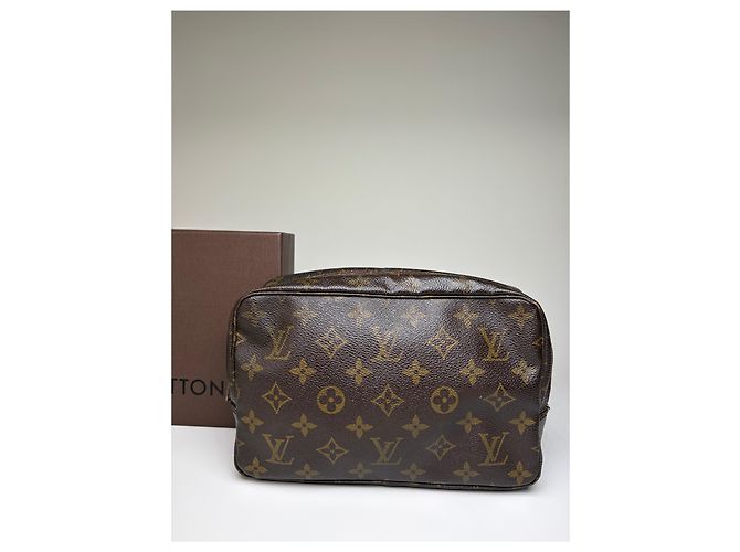 Vintage Louis Vuitton Monogram Canvas Kosmetiktasche Brown Gold Braun - Ansicht 6