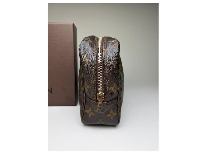 Vintage Louis Vuitton Monogram Canvas Kosmetiktasche Brown Gold Braun - Ansicht 7