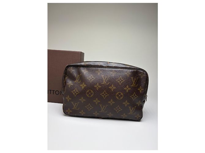 Vintage Louis Vuitton Monogram Canvas Kosmetiktasche Brown Gold Braun - Ansicht 8