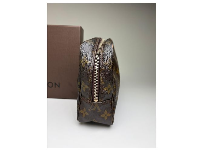 Vintage Louis Vuitton Monogram Canvas Kosmetiktasche Brown Gold Braun - Ansicht 9