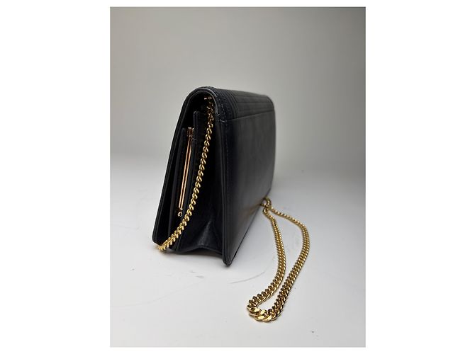 Clutch Vintage Givenchy in Pelle con Catena Nero Oro - vista 12