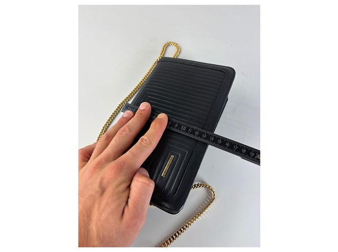 Clutch Vintage Givenchy in Pelle con Catena Nero Oro - vista 14