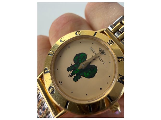 Emilio Pucci Orologio bracciale Vintage Pucci Logo Farfalla Pink Gold Rosa - vista 7