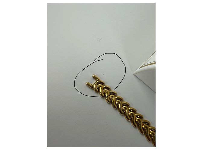 Vintage Courreges Armbanduhr Kette Red Gold Rot - Ansicht 6