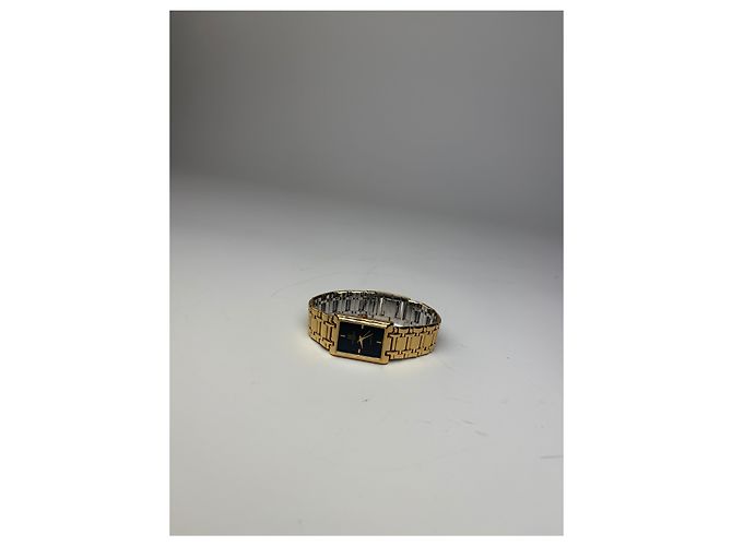 Vintage Givenchy Armbanduhr aus Edelstahl Gold Schwarz Golden - Ansicht 10