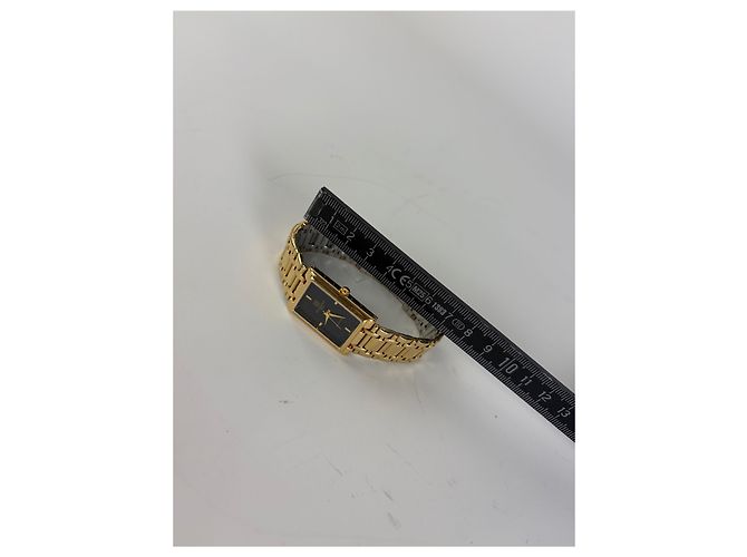 Vintage Givenchy Armbanduhr aus Edelstahl Gold Schwarz Golden - Ansicht 2