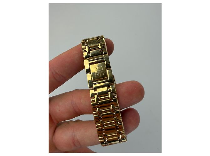 Vintage Givenchy Armbanduhr aus Edelstahl Gold Schwarz Golden - Ansicht 4