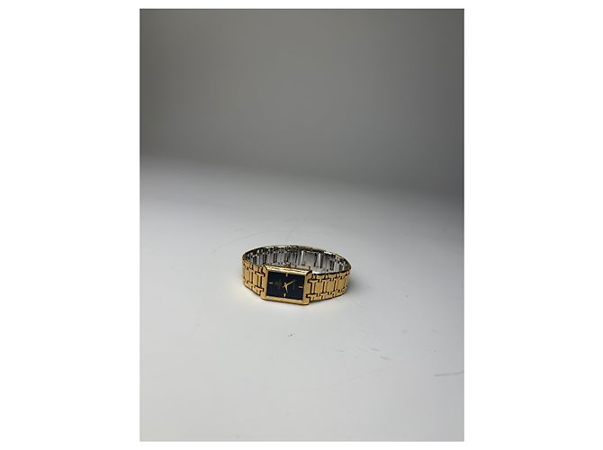 Vintage Givenchy Armbanduhr aus Edelstahl Gold Schwarz Golden - Ansicht 5