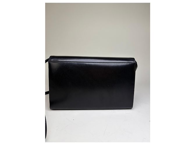 Vintage Givenchy Leder Crossbody Bag Schwarz Gold - Ansicht 14