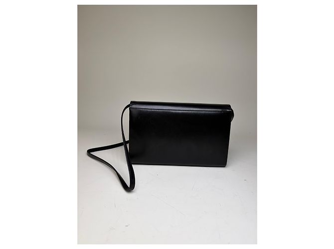 Vintage Givenchy Leder Crossbody Bag Schwarz Gold - Ansicht 2