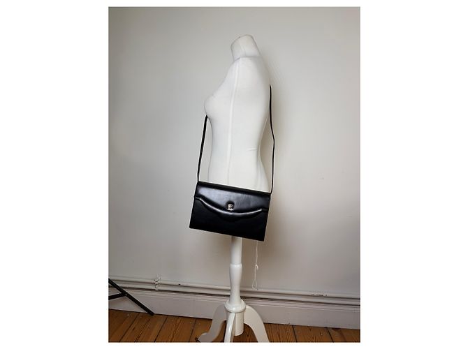 Vintage Givenchy Leder Crossbody Bag Schwarz Gold - Ansicht 6