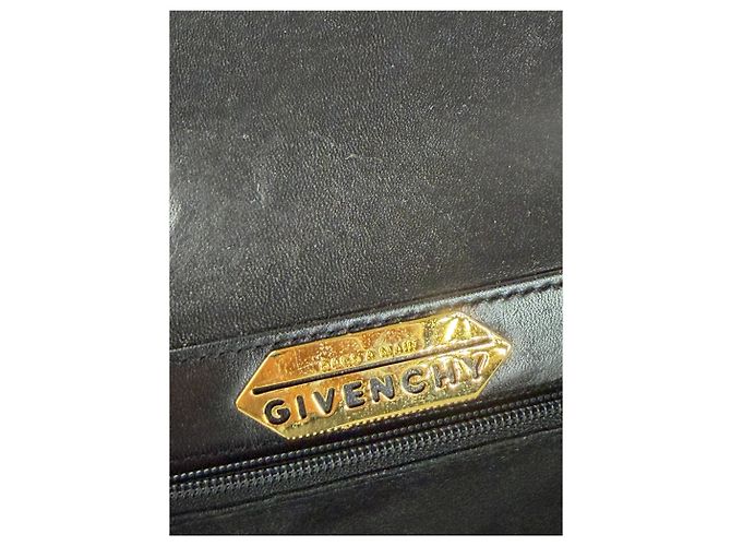 Vintage Givenchy Leder Crossbody Bag Schwarz Gold - Ansicht 9