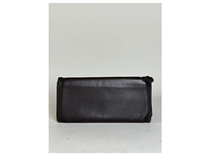 Vintage Loewe Leather Long Wallet Black - view 2