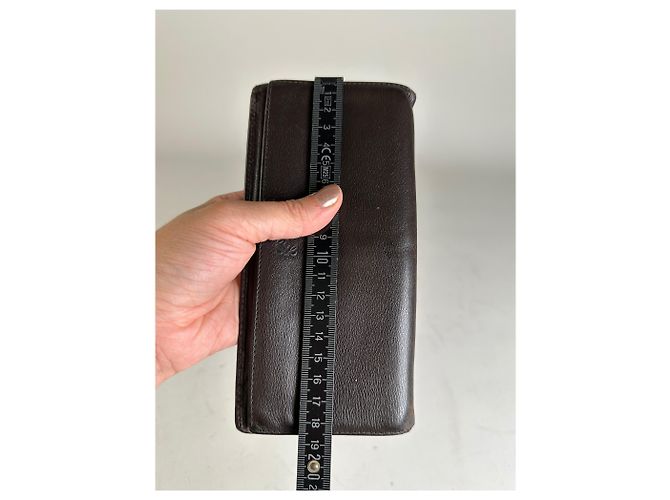 Vintage Loewe Leather Long Wallet Black - view 5