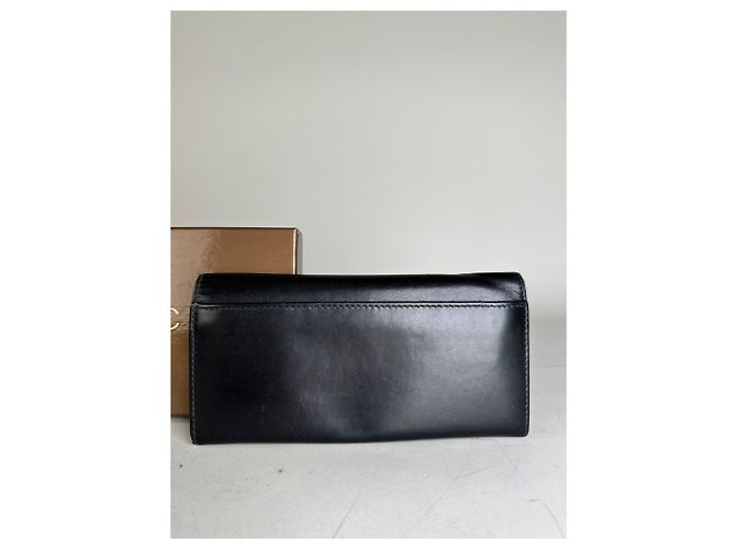 Vintage Gucci Leather Wallet Black Silver - view 11