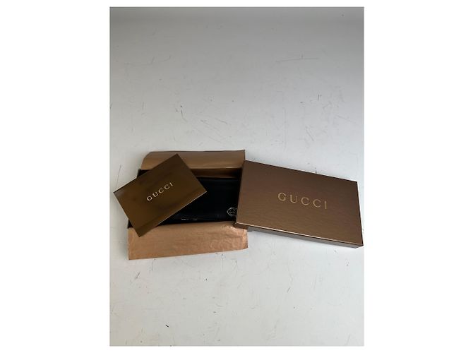 Vintage Gucci Leather Wallet Black Silver - view 3