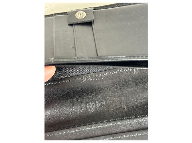 Vintage Gucci Leather Wallet Black Silver - view 6