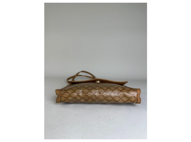 16 Céline Vintage Celine GG Monogram Canvas Schultertasche Tan Brown Kamel - Ansicht 13