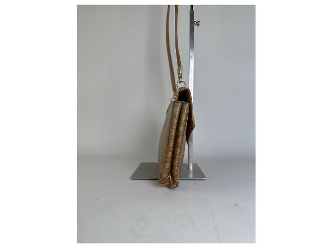 16 Céline Vintage Celine GG Monogram Canvas Schultertasche Tan Brown Kamel - Ansicht 4